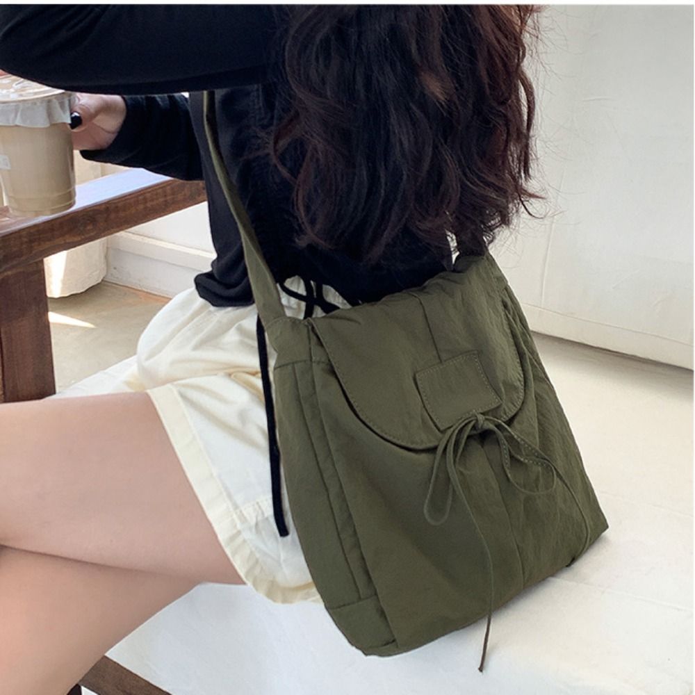 Interior Design Style - Kore Tarzı Flap Naylon Yay Crossbody