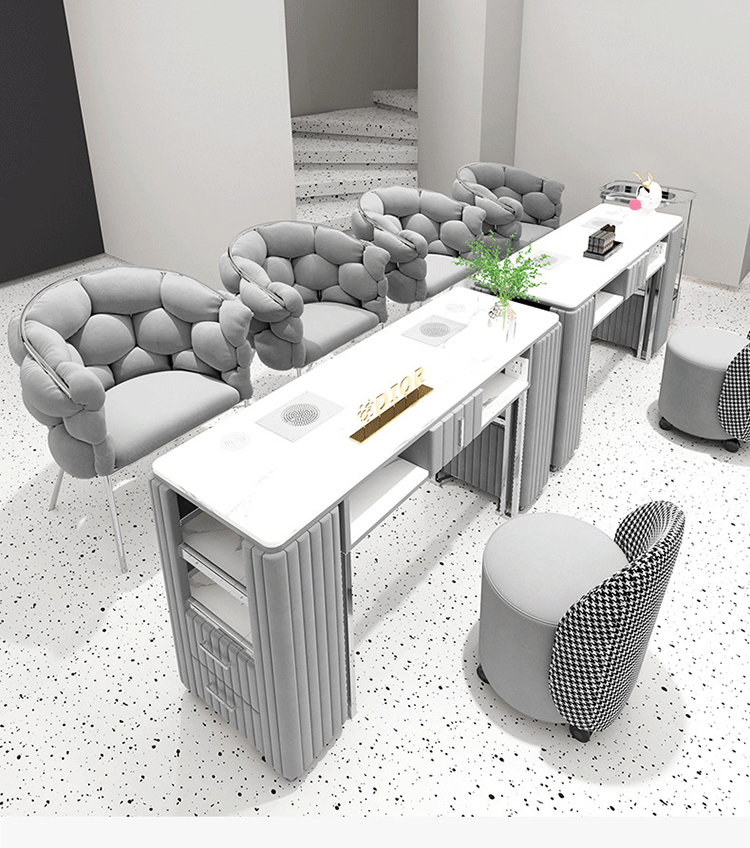 Interior Design Nail Salon - İç Mekan Tasarımı Manikür Masası ve