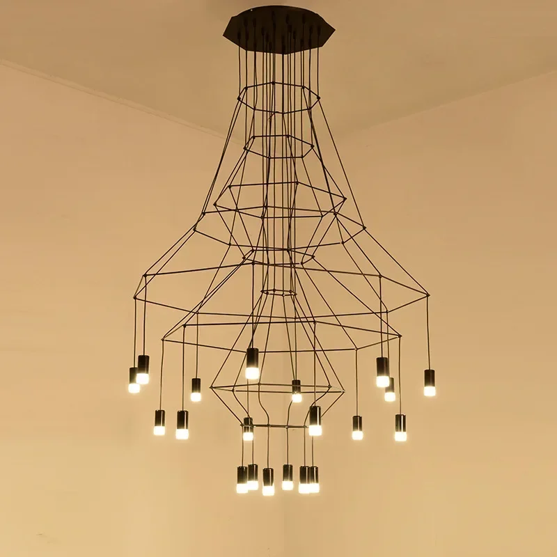 Interior Design Elements - Modern Yaratıcı Merdiven Led Avize Akrilik