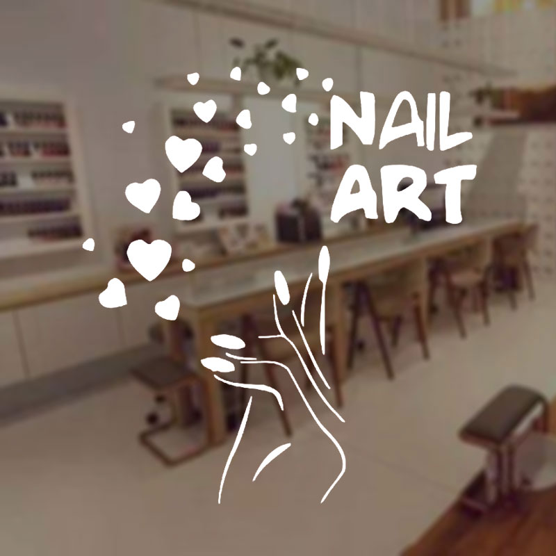 Çivi sanat pencere çıkartmalar - Interior Design Nail Salon incelemesi ve fiyatı
