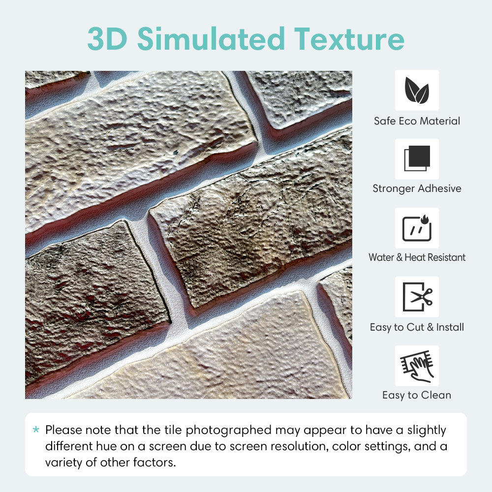 10 adet 3D Sahte Tuğla Kabuğu  - Wall Panel 3D Texture incelemesi ve fiyatı